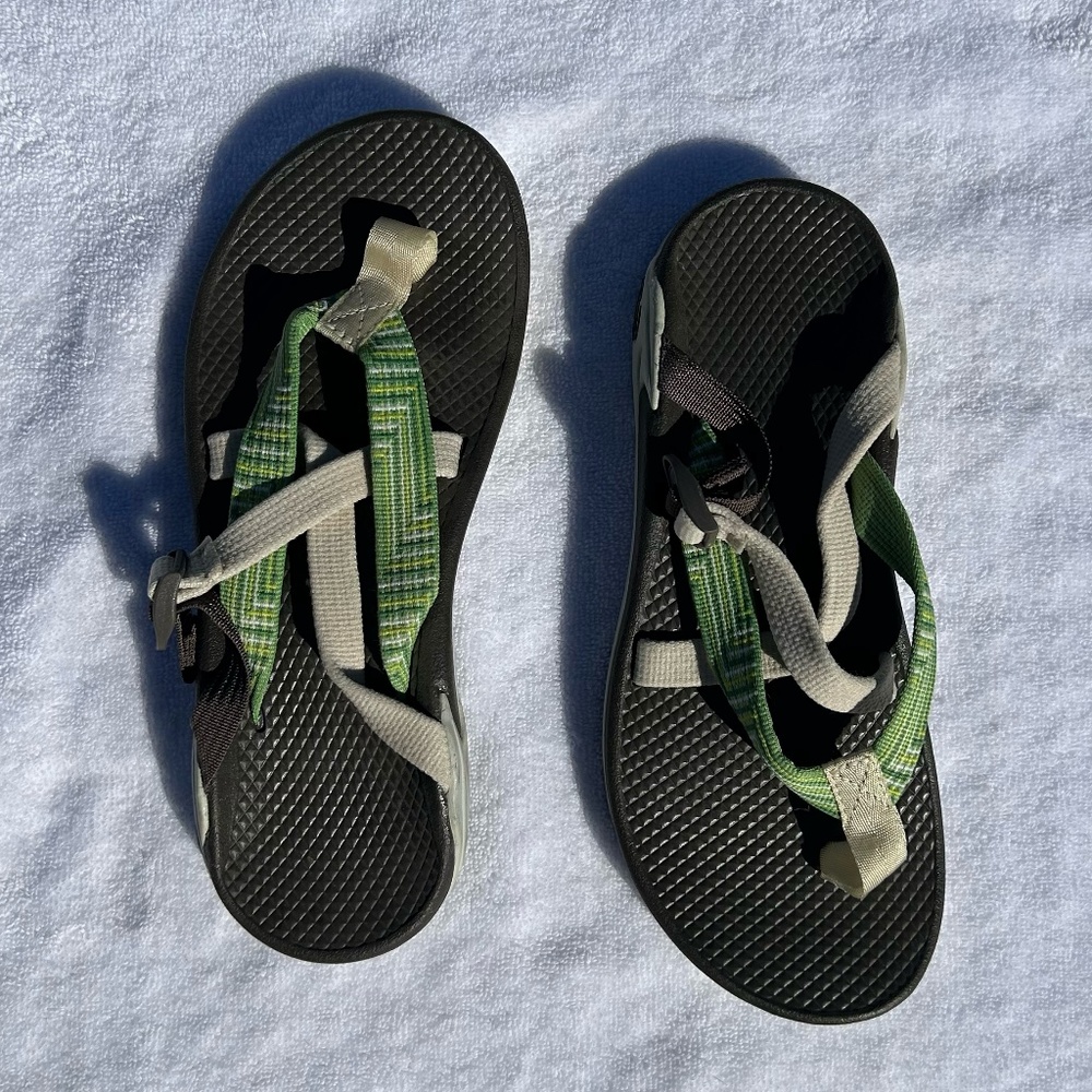 Grey Green Chaco Sandals